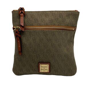 Dooney & Bourke Tan Signature Canvas Maxi Quilt Crossbody Bag